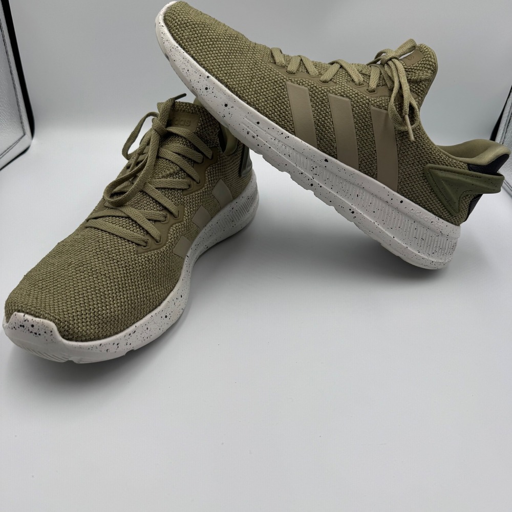 Adidas Sneakers Mens 10 Olive Green Cloudfoam Pure 2.0 Running Shoes GX0615 Knit
